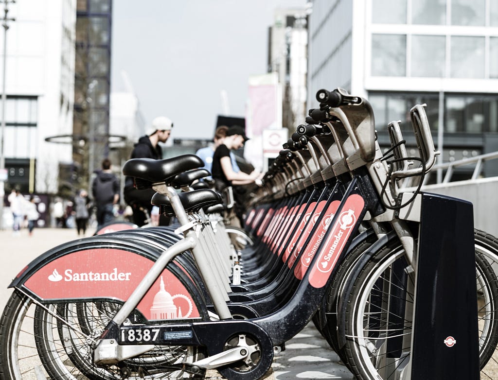 Santander bikes in London