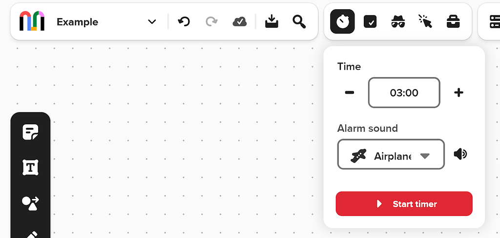 Starting a timer on a Mural board