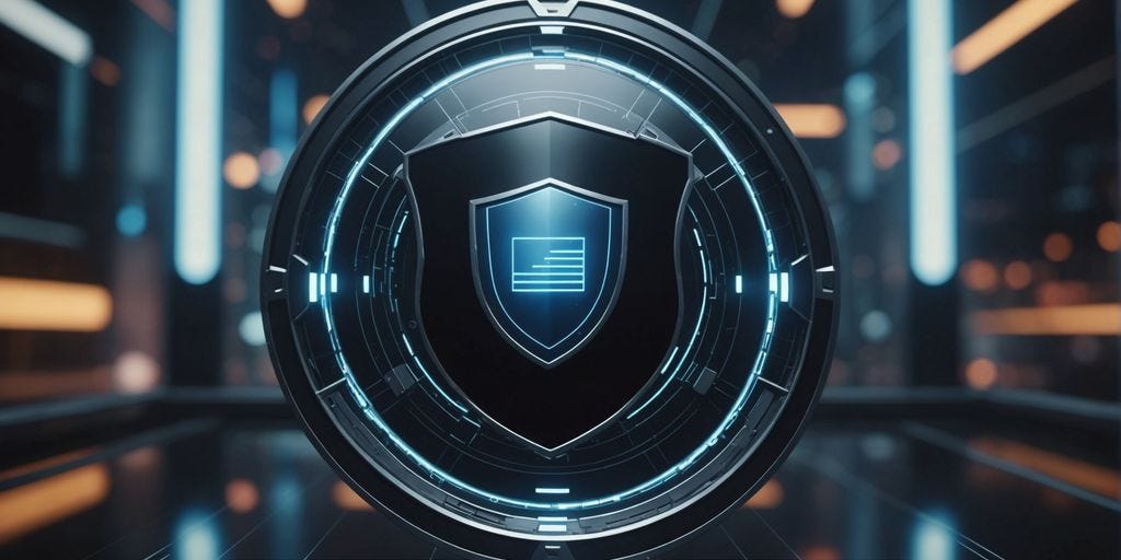 Shield guarding data on a digital screen