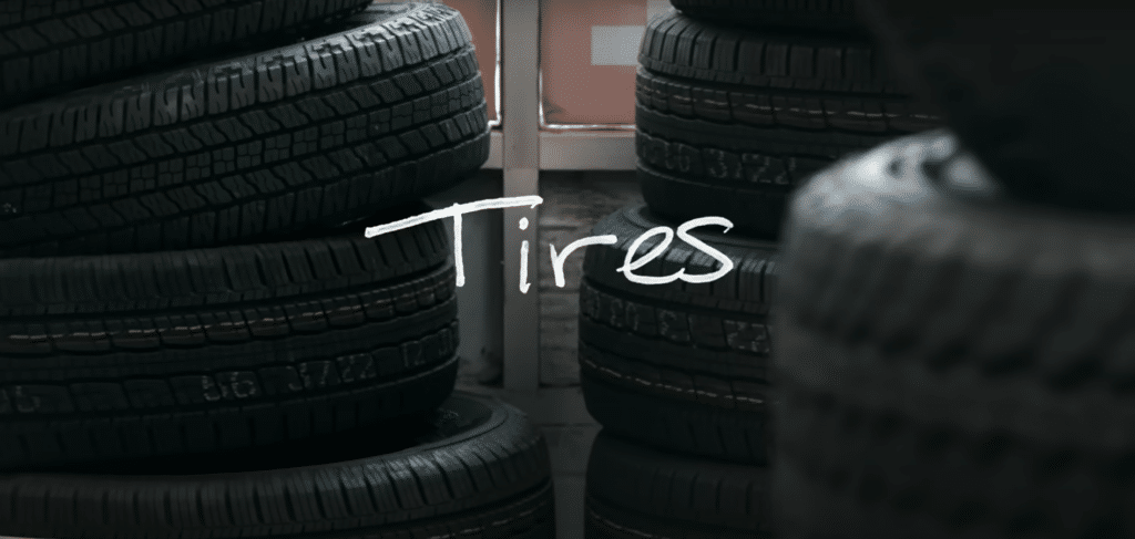 Title card from the Tires trailer. Credit: YouTube/Netflix