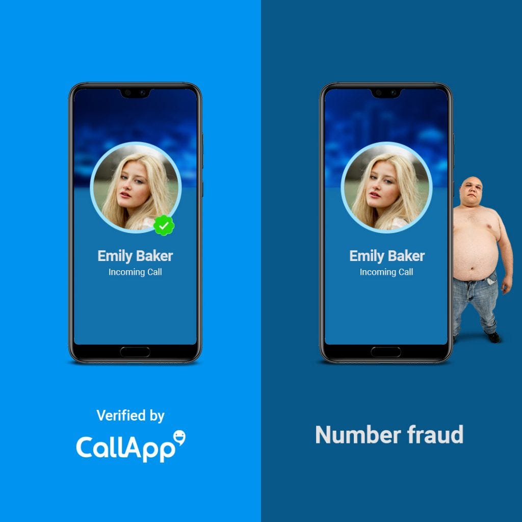 An image showing how CallApp verifies numbers against Caller ID spoofing