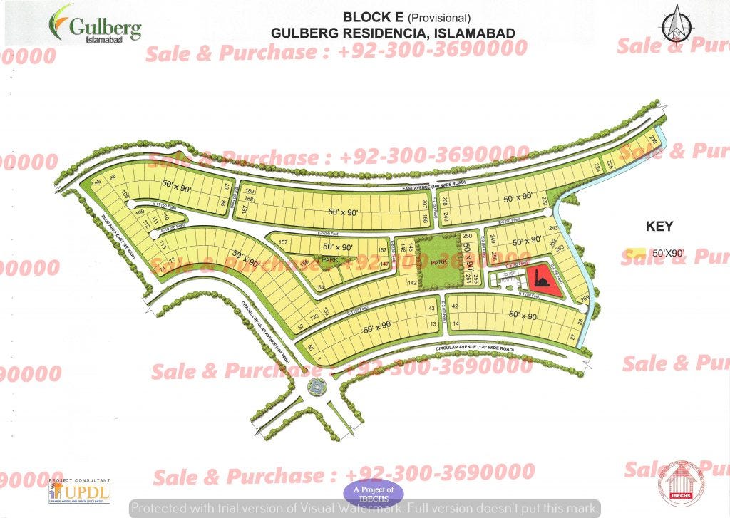 Gulberg Residencia Block E Map