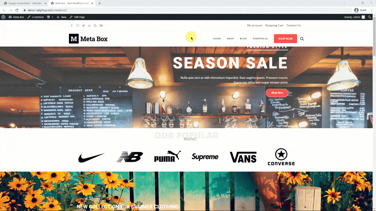 The latest products section has already turned into a slider