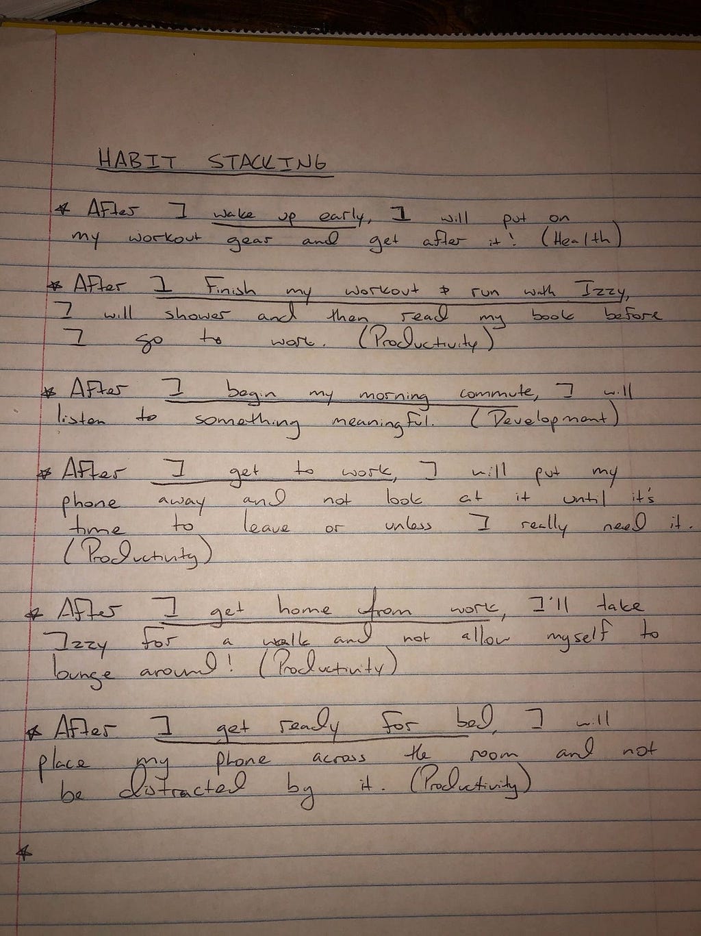 2019 Habit Stacking! #writeitdown