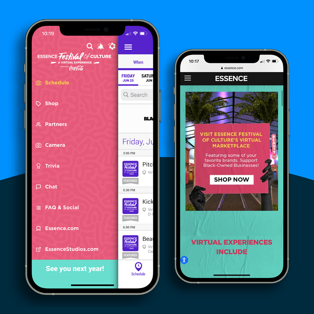 an app created by aloompa for essence festival of culture