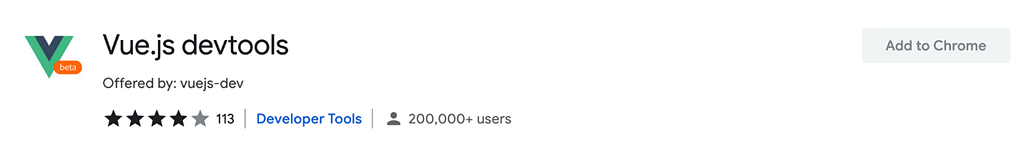 Vue JS Dev Tools extension on Google Chrome