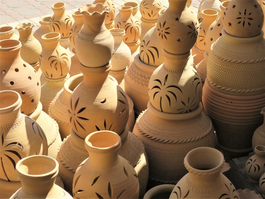A broad range of pottery techniques resulting in an extensive exhibition of crafted clay objects.