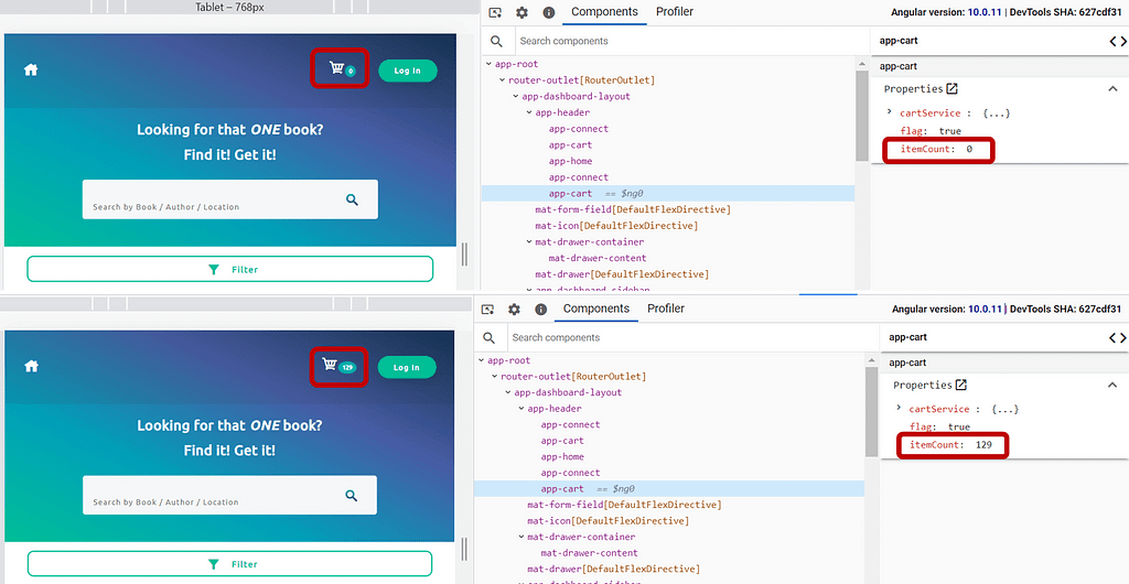 Modify a property value and see the feedback immediately in the UI