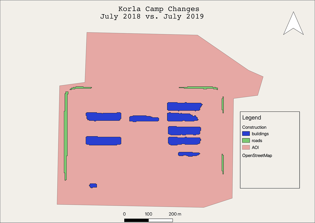 Korla re-education camp 2018 vs 2019