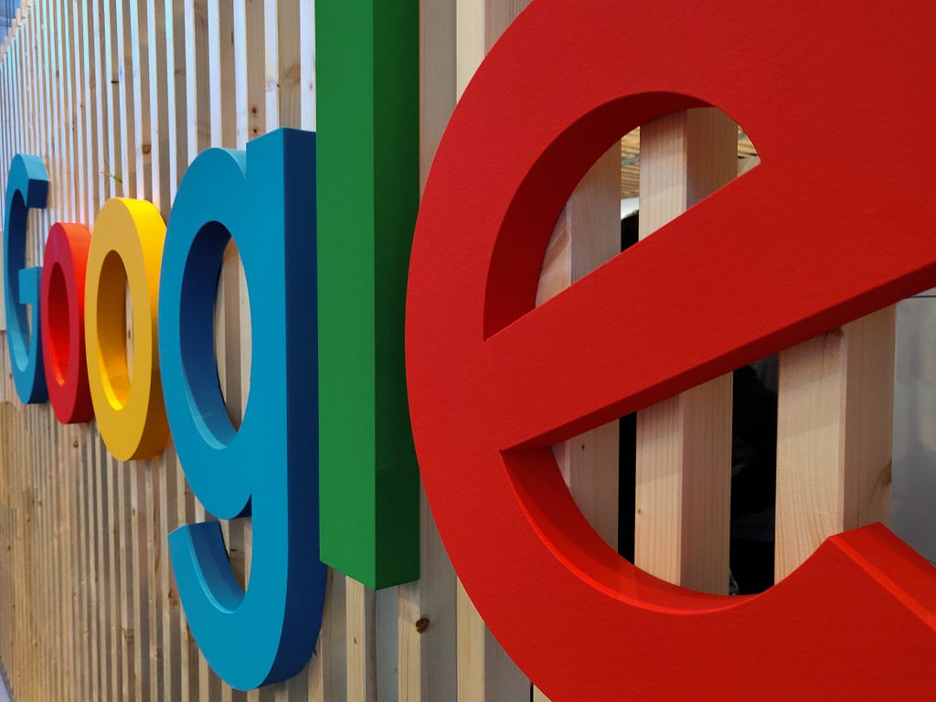 the word “google” spelled out in colored letters