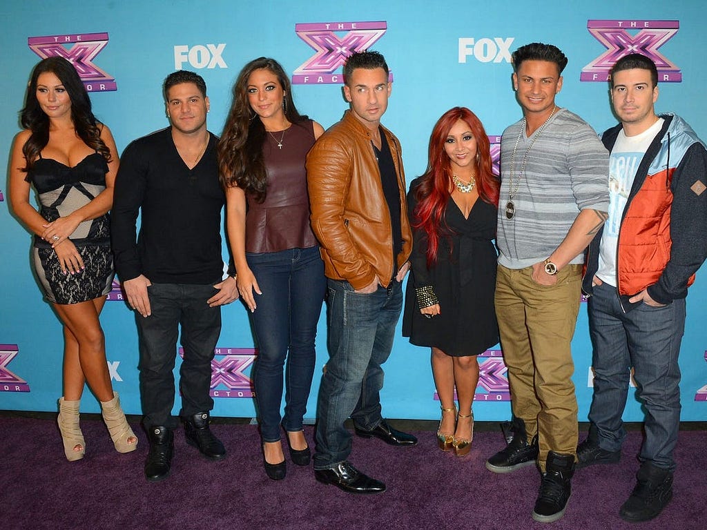 The original cast of the “Jersey Shore” in 2012.