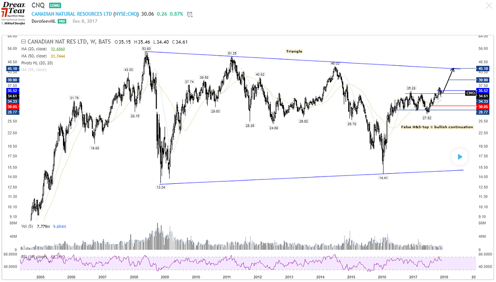 CNQ stock forecast