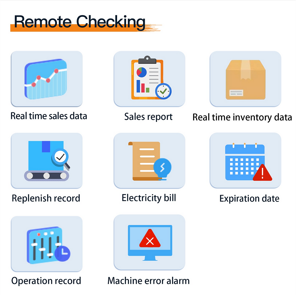 smart operating system for vending machine convenience store, remote checking real-time sales date, inventory…