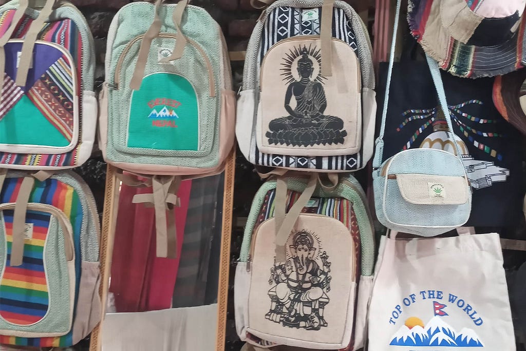 Bags made out of cannabis plant