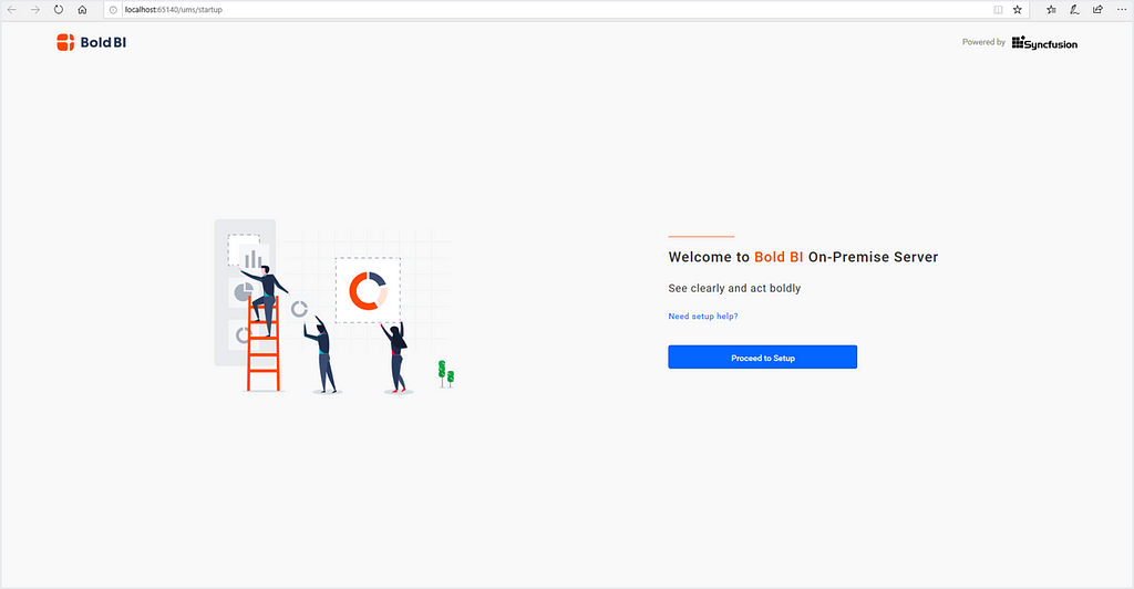 Bold BI Enterprise welcome page