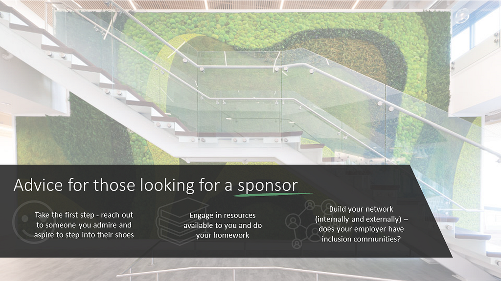 Advice for those looking for a sponsor