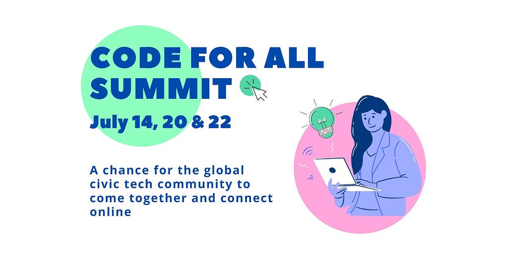 Graphic for 2020 Code for All Summit July 2020