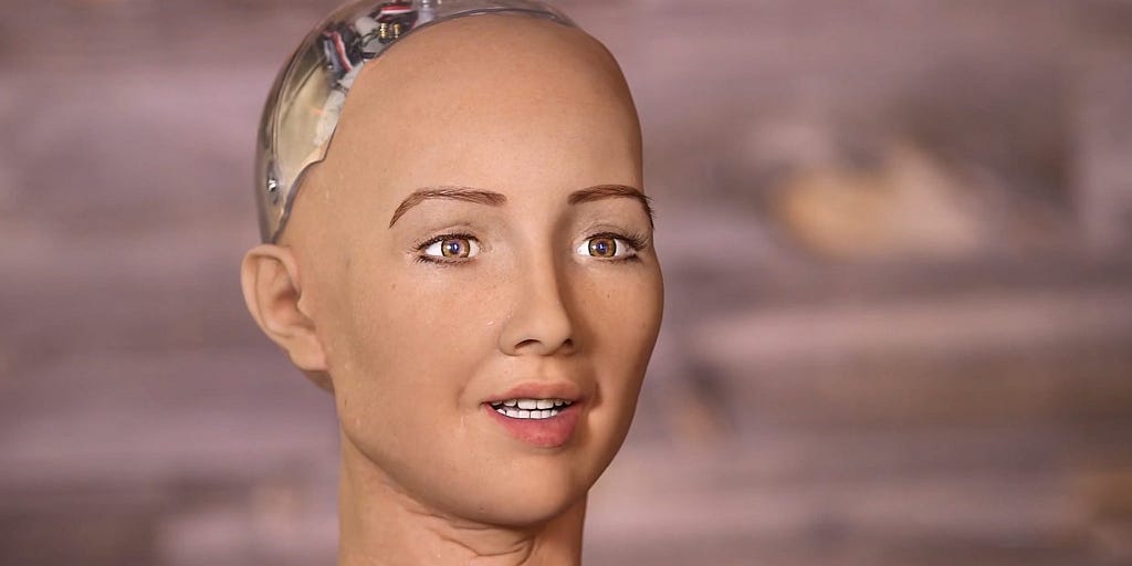 Sophia, a "human-like" robot.