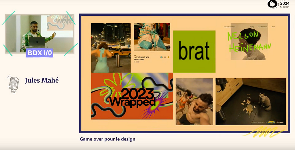 Image de la conférence de Jules Mahé, game over pour le design