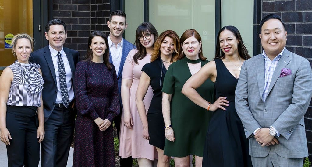 Elite 6 Dinners members (from left) Emily Phair, Scott Gerami, Erin Mandel, Mike Del Preto, Rachel Scheid, Kelli Fogarty, Judy Gibbons, Nykea Pippion-McGriff, and Tommy Choi