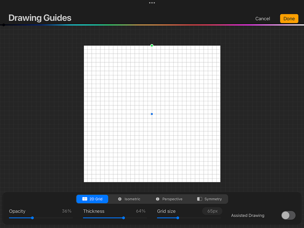 choose different types of drawing guide and edit there properties