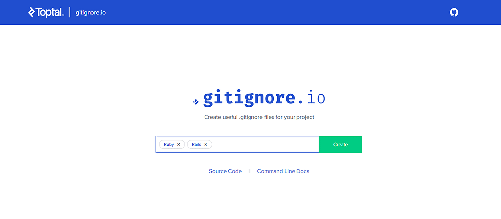 .gitignore search bar