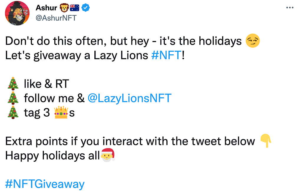 Lazy Lions NFT Giveaway