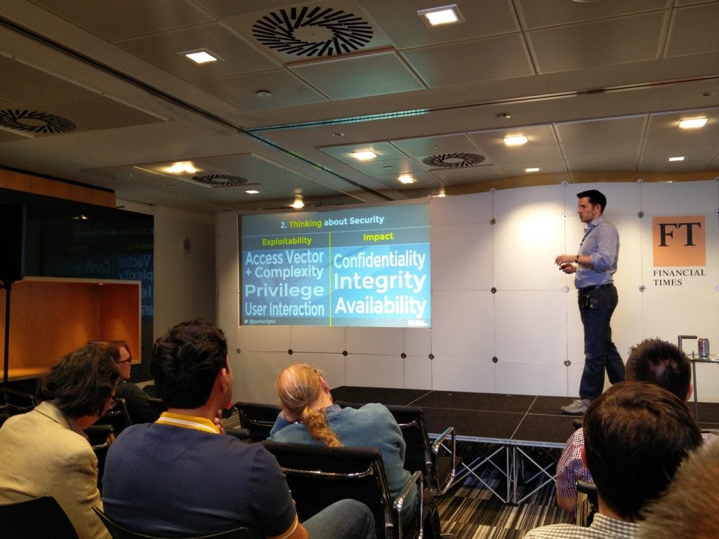 Phil Parker speaking at the London Continuous Delivery Meetup