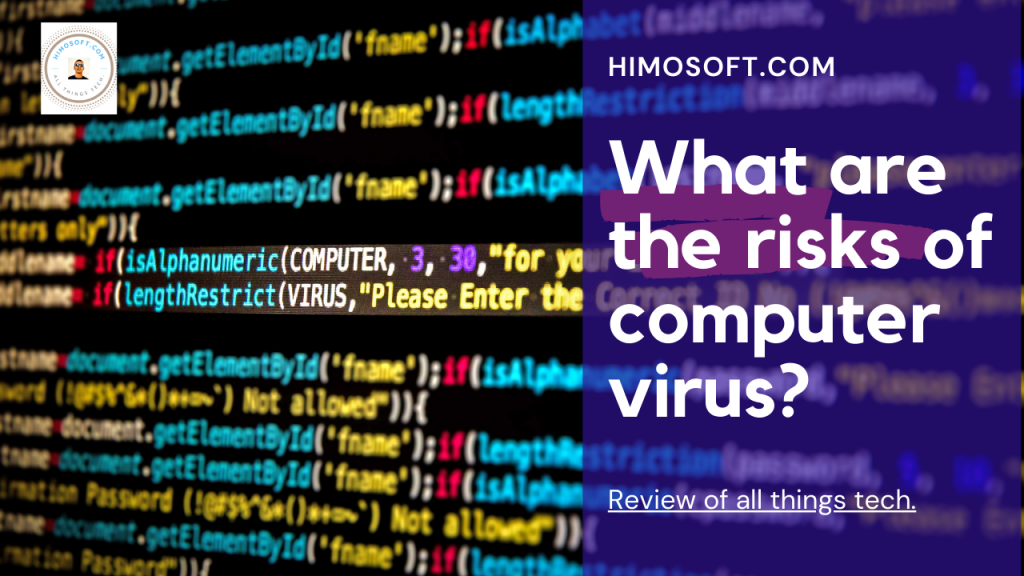 What are the risks of a computer virus?