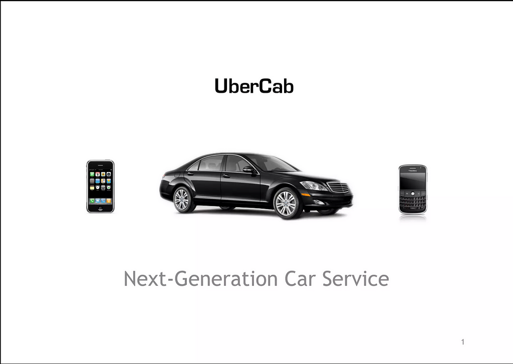 Uber’s pitch deck