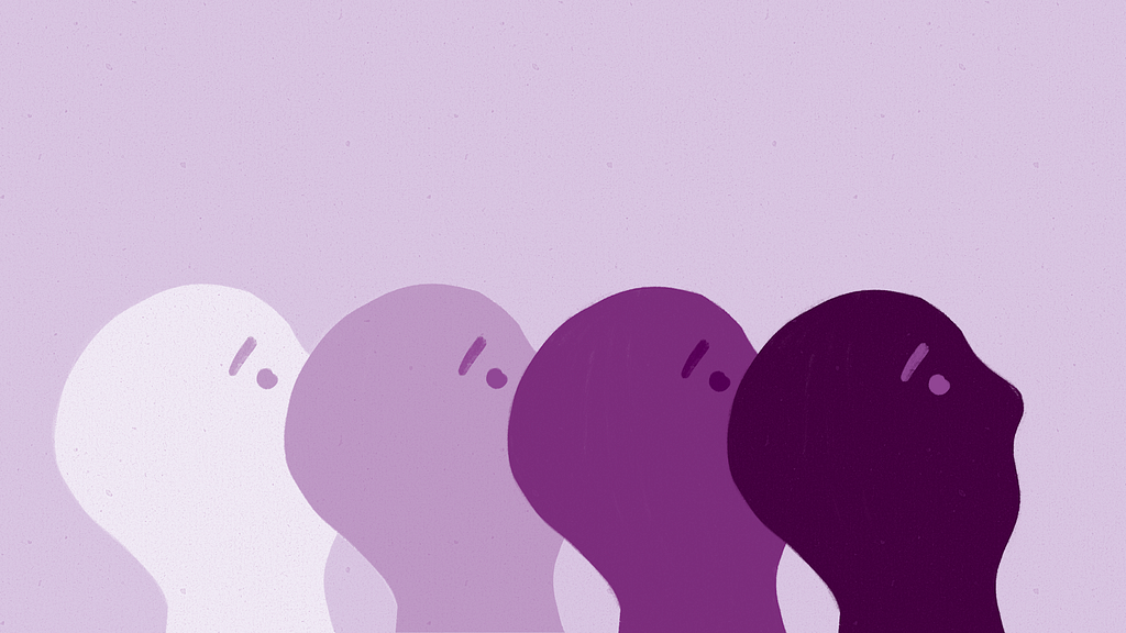 Four illustrated faces appear with four different shades of skin, from light to dark.
