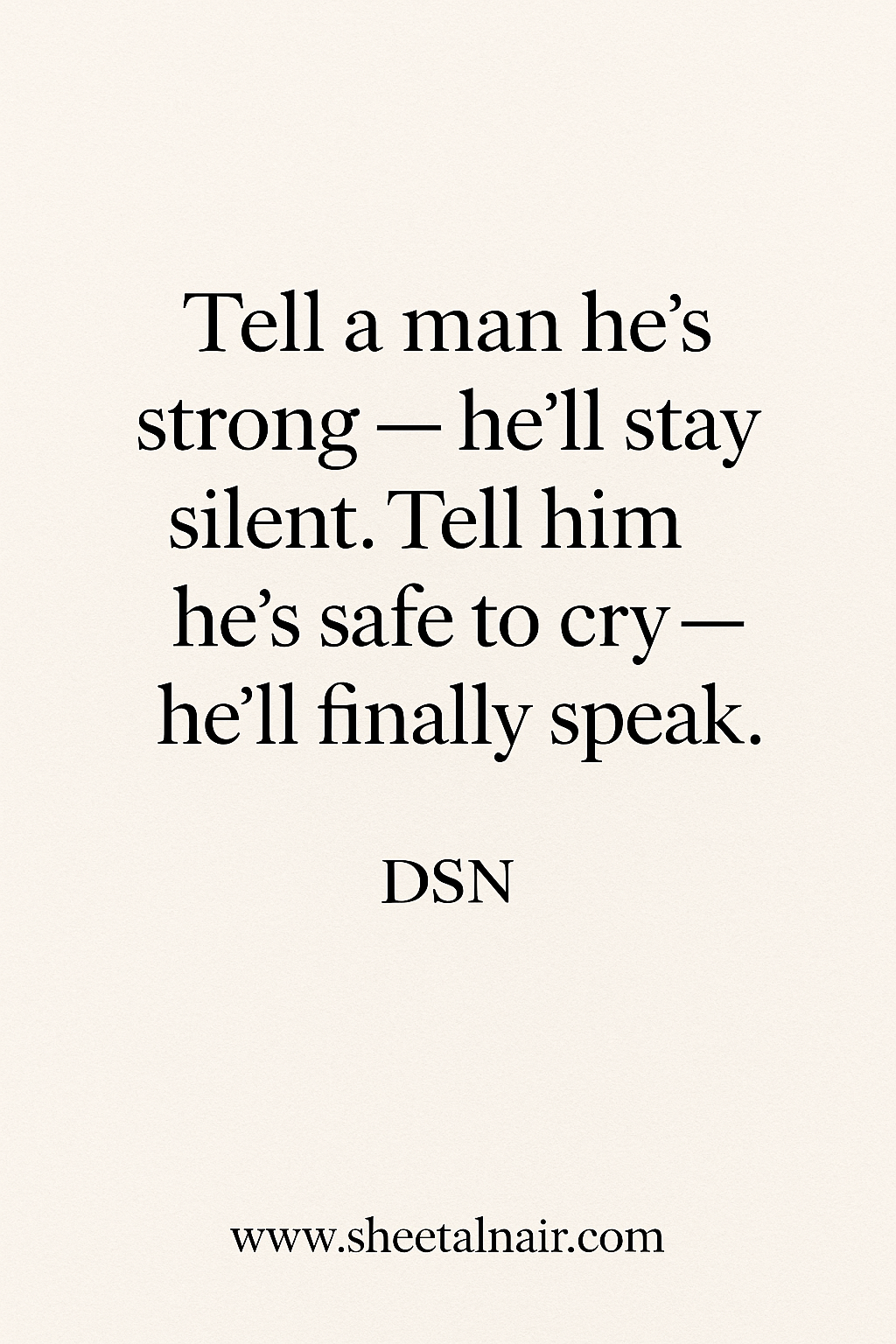 The Truth About Indian Men : You’re a Rock, You’re Strong, You’re Dying Inside