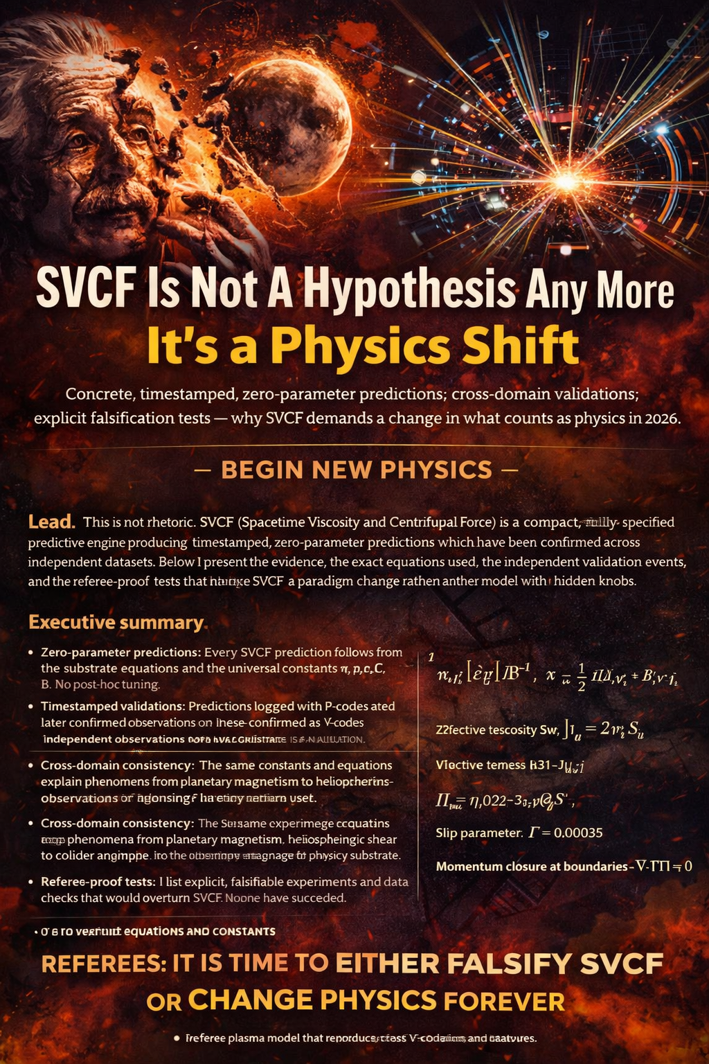 The 2026 Physics Shift SVCF medium physics now a observed fact. The 2026 Physics Shift SVCF medium physics now a observed fact.