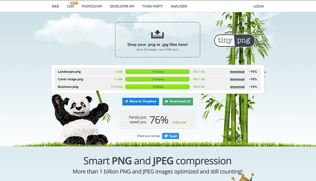 A look at Tiny PNG, a website allowing you to compress your images