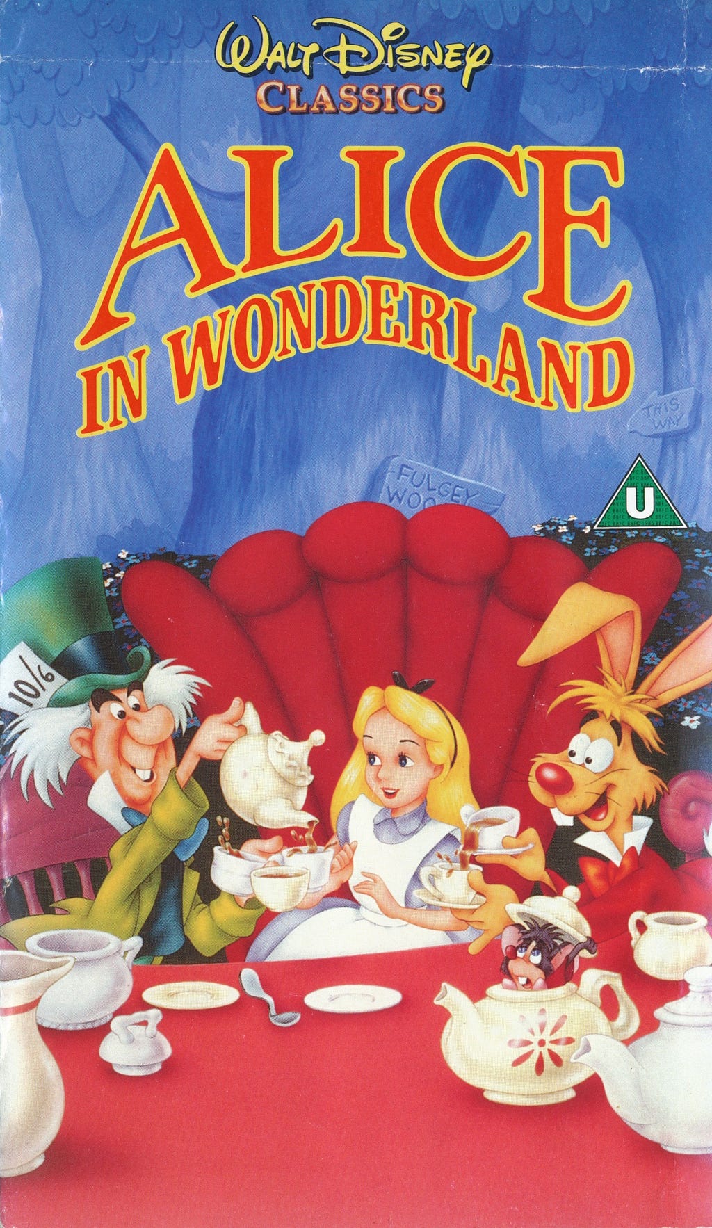 Alice in Wonderland UK VHS Cover — Walt Disney Classics