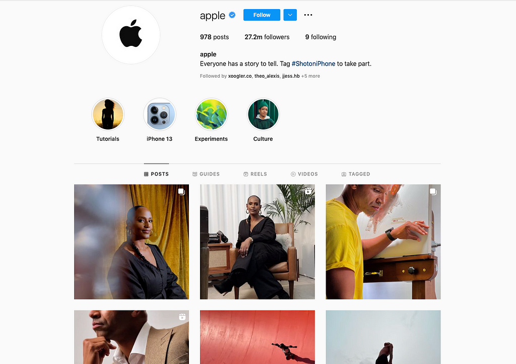 Apple’s Instagram