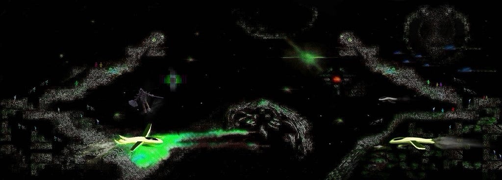 A space battle computer game graphic design designed by me or Maciej Duraj