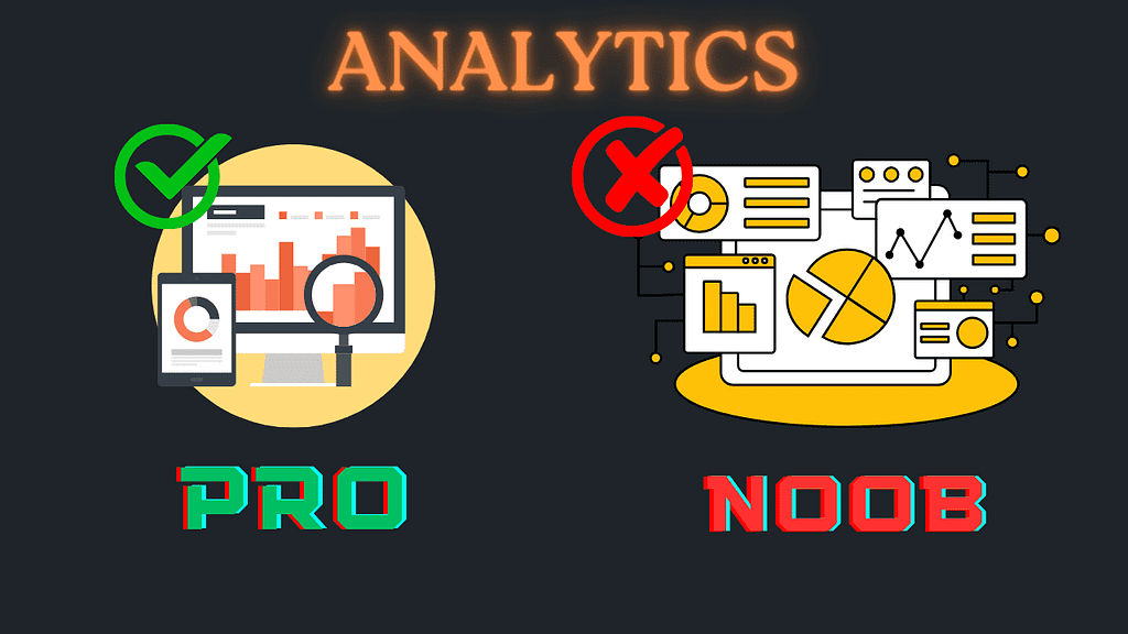 An Image of Two Analytics Options: Pro users benefit from the option on the left side, while beginners find the other one user-friendly.