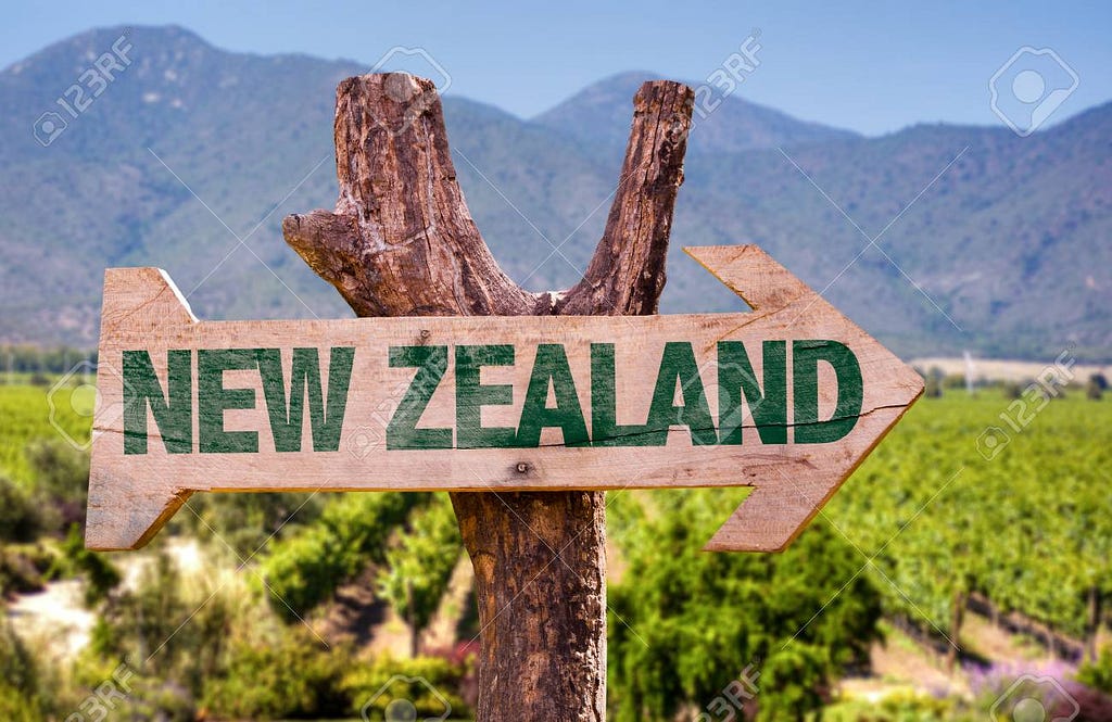 A Comprehensive Guide to New Zealand Immigration. The image shows the navigation sign board of New Zealand.