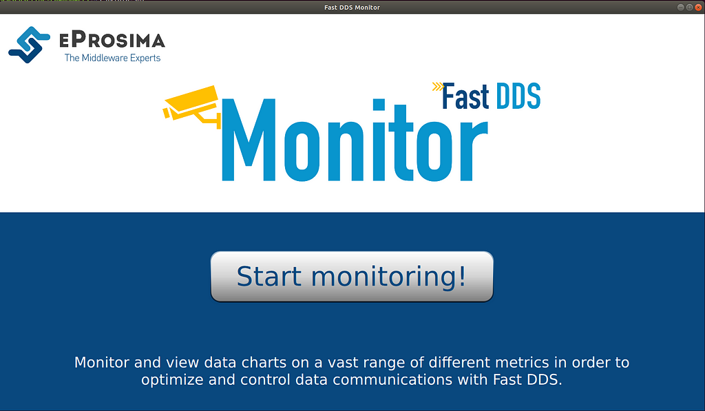 fastDDS monitor first screen