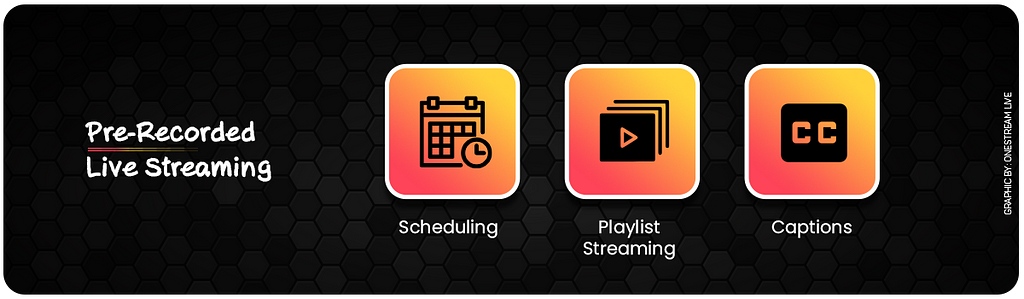 Pre-recorded live streaming with OneStream Live