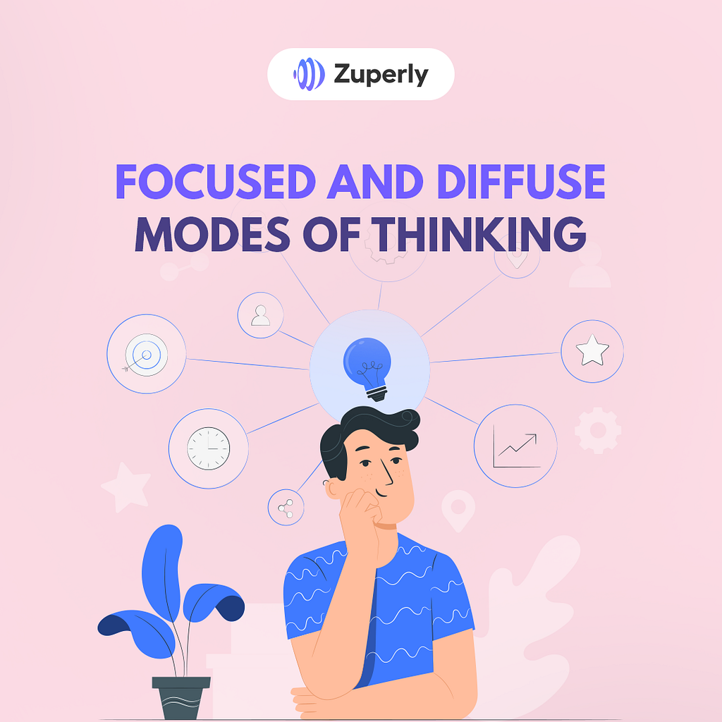 Focused and Diffuse Modes of thinking. Zuperly.