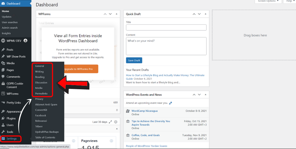 WordPress Blog Settings