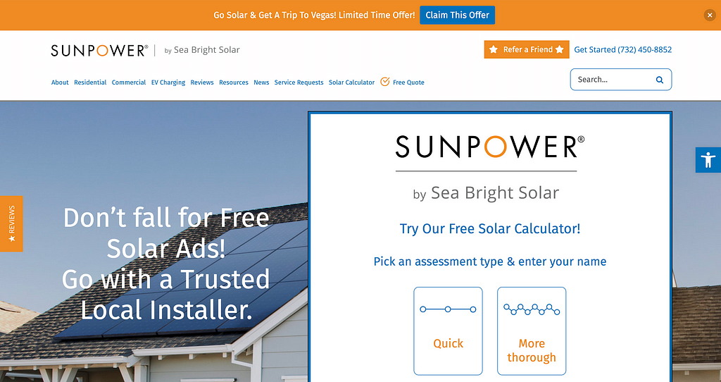 SunPower by Sea Bright Solar ‘s website