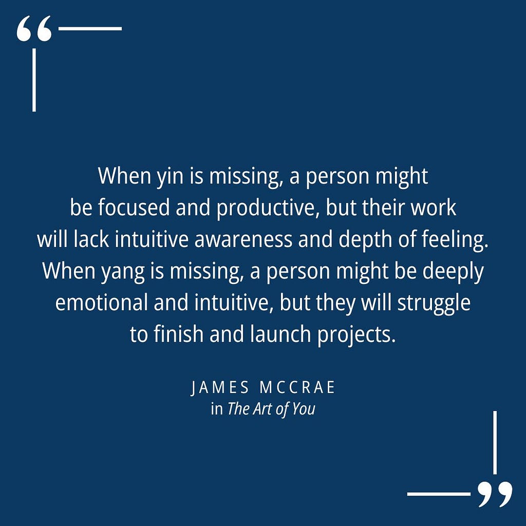 Inspiring quote from the book The Art of You by James McCrae.