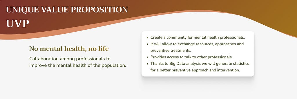 No mental health, no life. Spei will be a collaborative platform for professionals related to mental health that will allow them to create a community for mental health professionals, to exchange resources, approaches and preventive treatments, to have access to talk to other professionals and to have reports and statistics for a better preventive approach and intervention thanks to Big Data analysis.