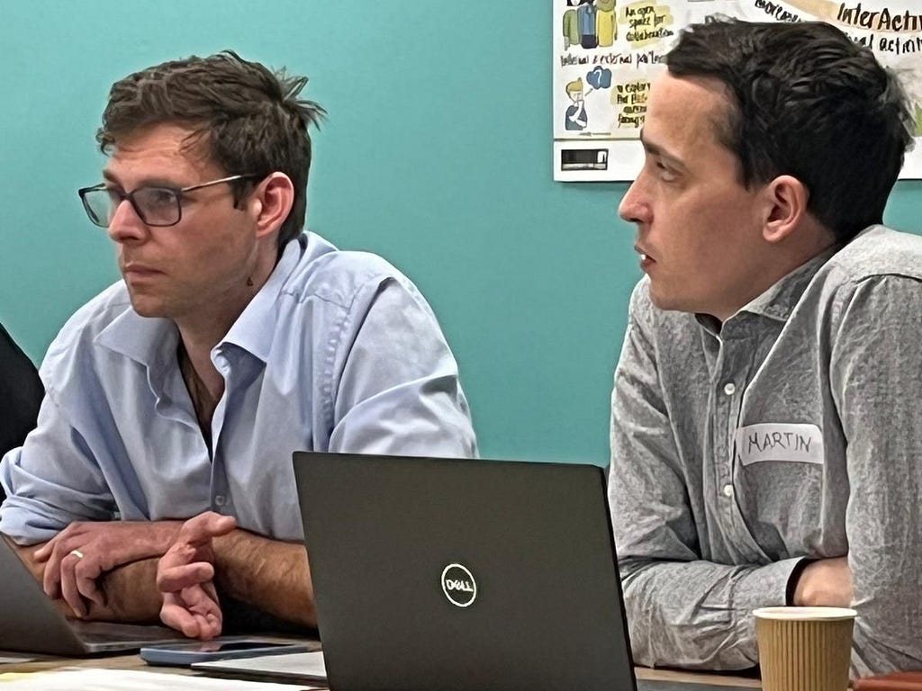 Dr Marco-Felipe King and Dr Martin López-García at the collaborative lab