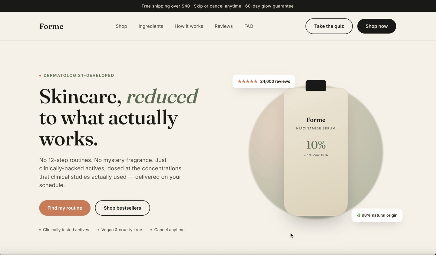 Example of a vibe-coded interface recreated in Figma, showing noticeable accessibility and design issues, including insufficient color contrast, inconsistent typography, and unclear visual hierarchy.