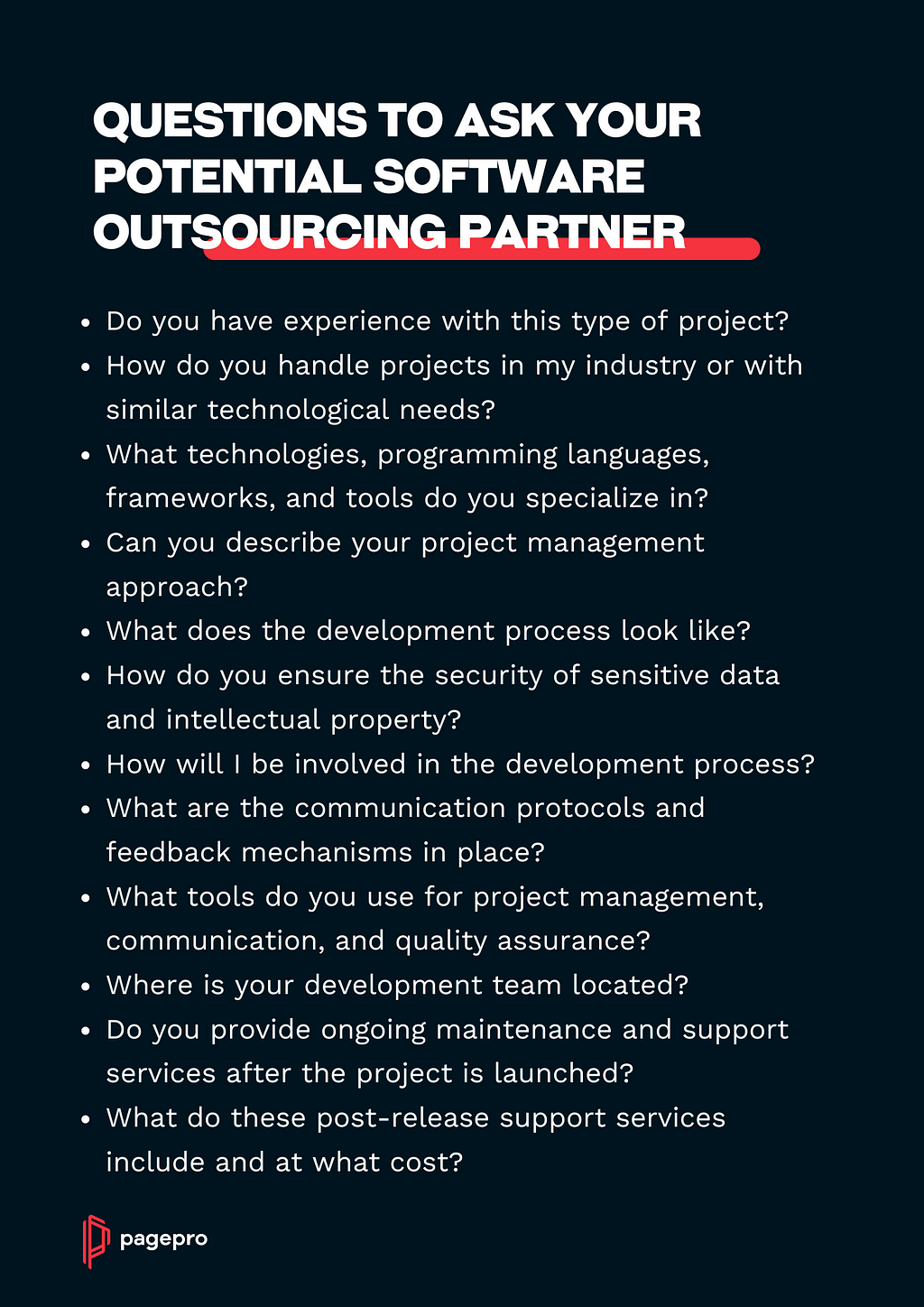 What are the questions to ask when outsourcing software development?