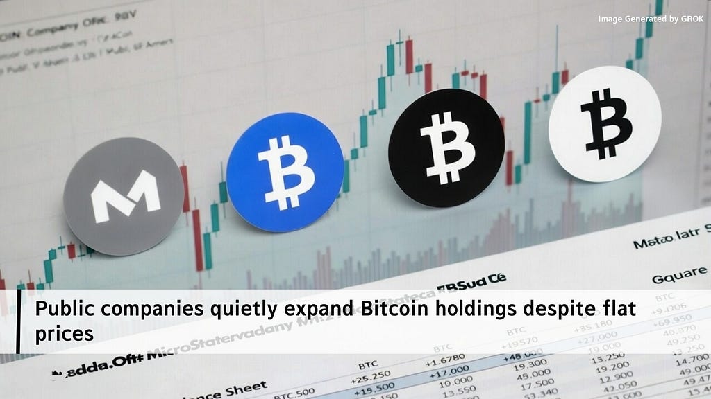 Public firms quietly increase Bitcoin holdings regardless of flat costs Public firms quietly increase Bitcoin holdings regardless of flat costs